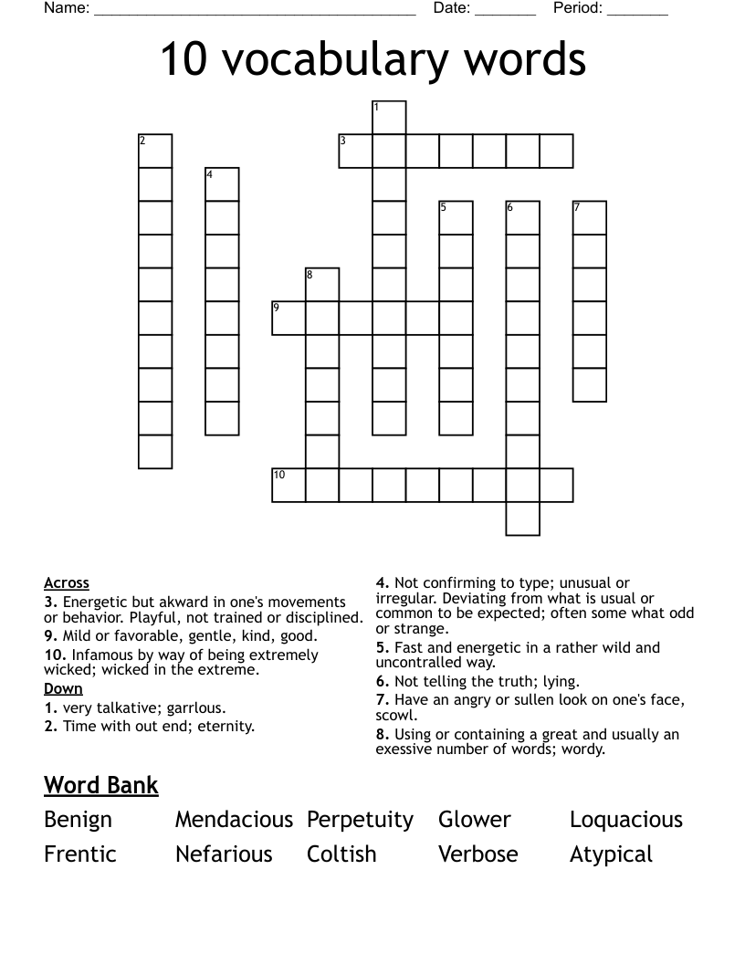 English Crossword Puzzles Printable English Crossword Puzzles Printable
