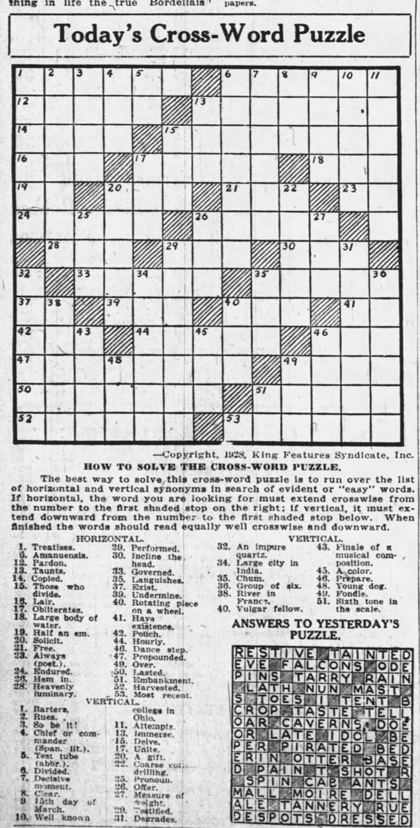 Eugene Sheffer Crossword Printable Eugene Sheffer Crossword Printable