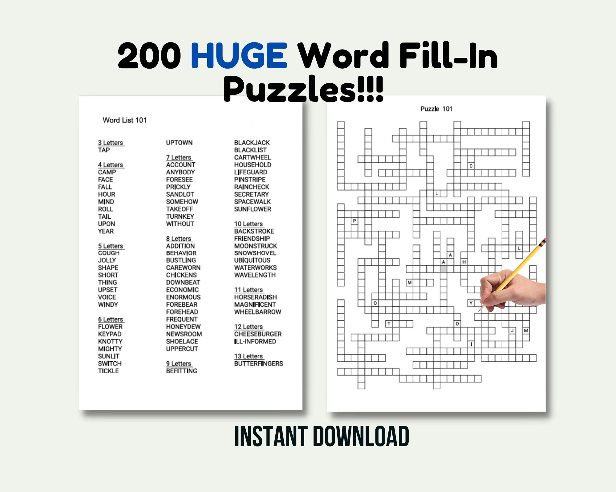 Word Crossword Puzzles Printable