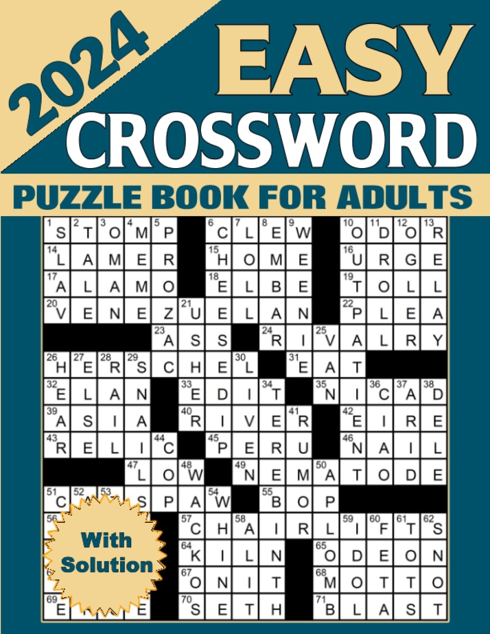 2024 Easy Crossword Puzzles Book For Adults With Solution Saunders Roland 9798860254541 Amazon Books 2024 Easy Crossword Puzzles Book For Adults With Solution Saunders Roland 9798860254541 Amazon Books