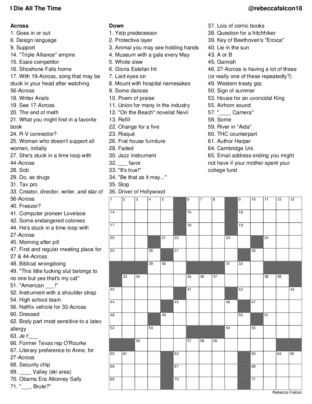 A Russian Doll Themed Crossword Puzzle The New York Times