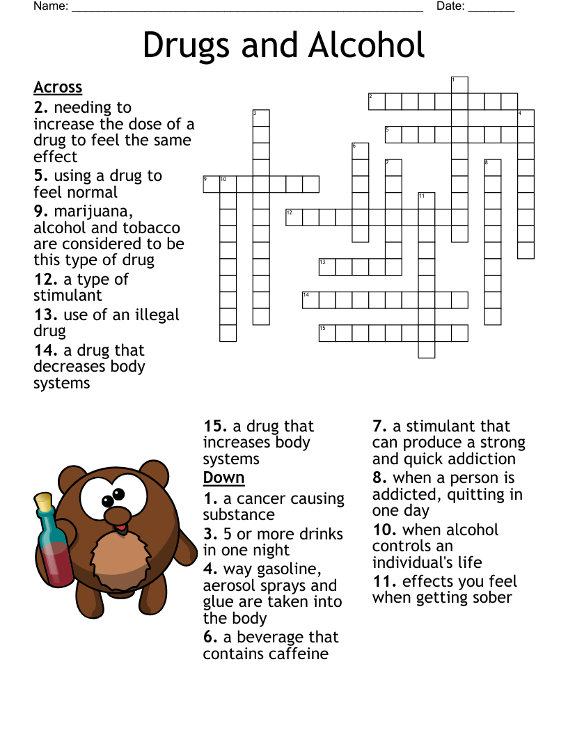 ADDICTION RECOVERY Crossword WordMint ADDICTION RECOVERY Crossword WordMint