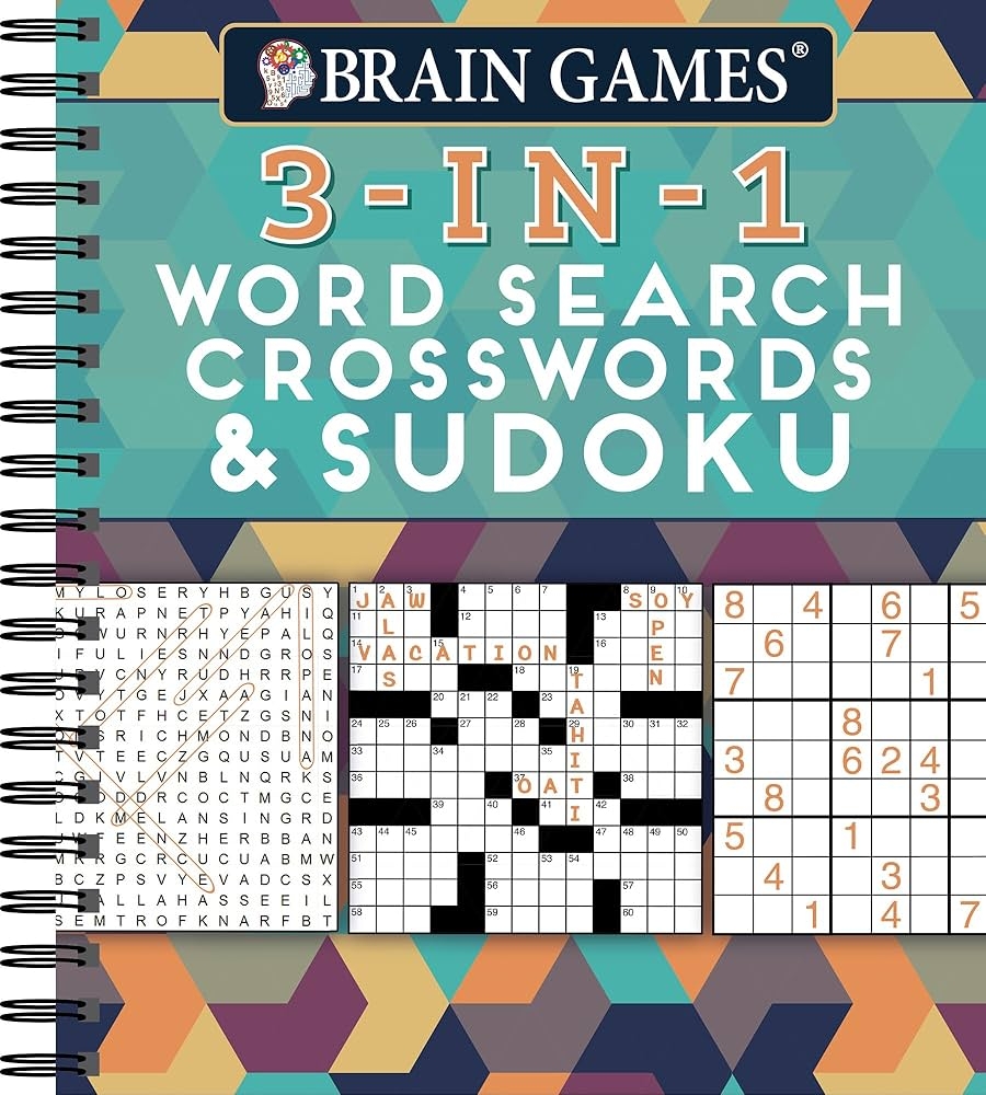 Amazon Brain Games 3 In 1 Word Search Crosswords U0026 Sudoku 256 Pages 9781680225884 Publications International Ltd Brain Games Books Amazon Brain Games 3 In 1 Word Search Crosswords U0026 Sudoku 256 Pages 9781680225884 Publications International Ltd Brain Games Books