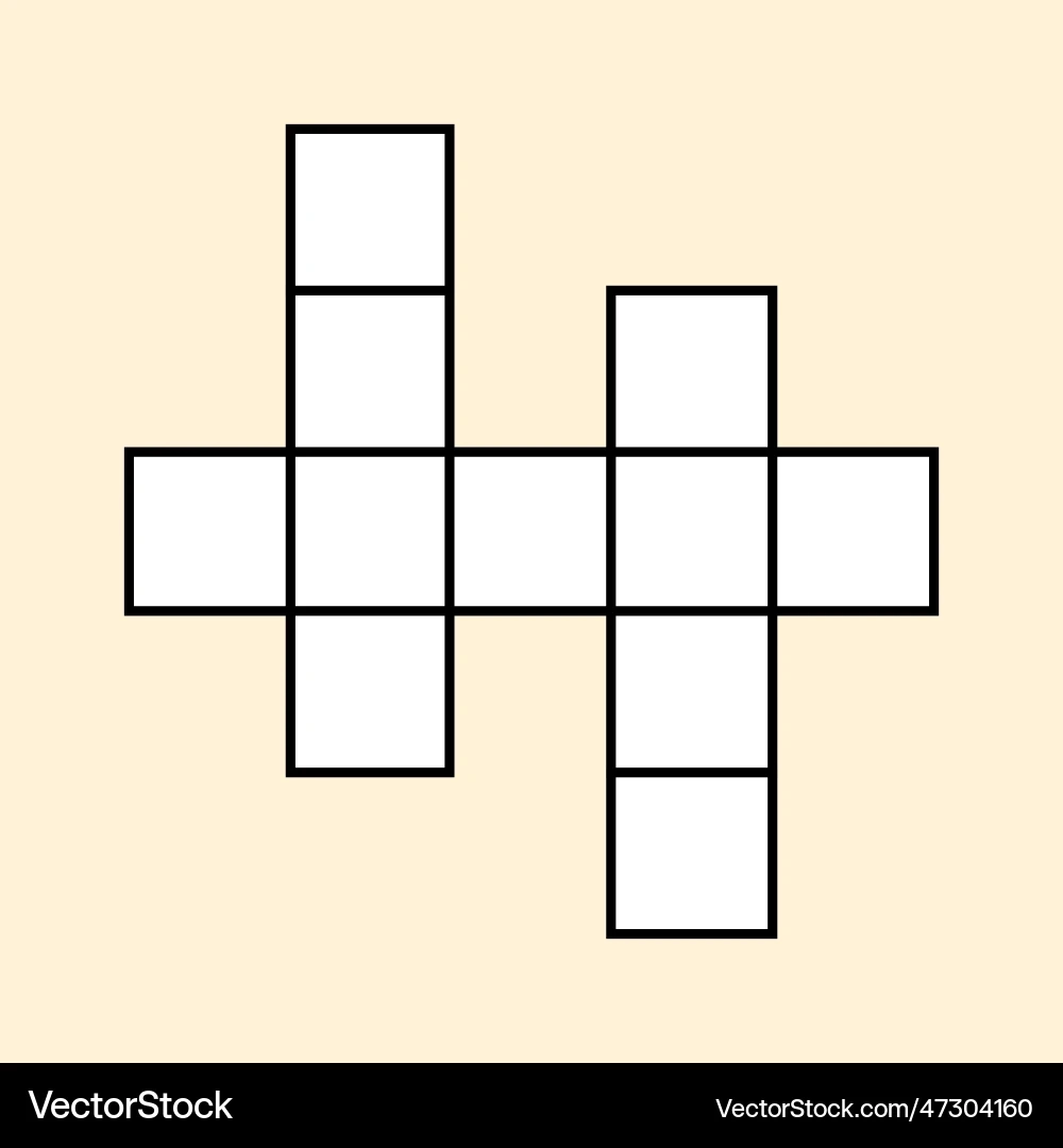An Empty Grid Template For3 word Crossword Puzzle Vector Image An Empty Grid Template For3 word Crossword Puzzle Vector Image