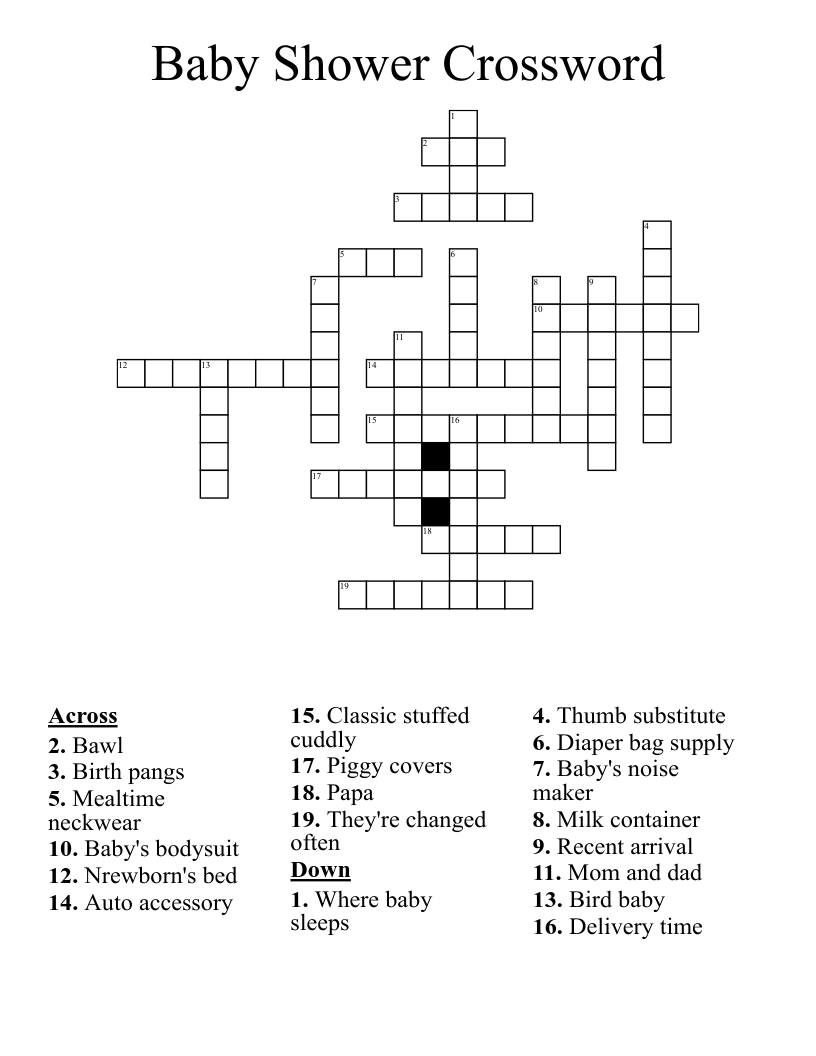 Crossword Puzzle Templates Free Printable
