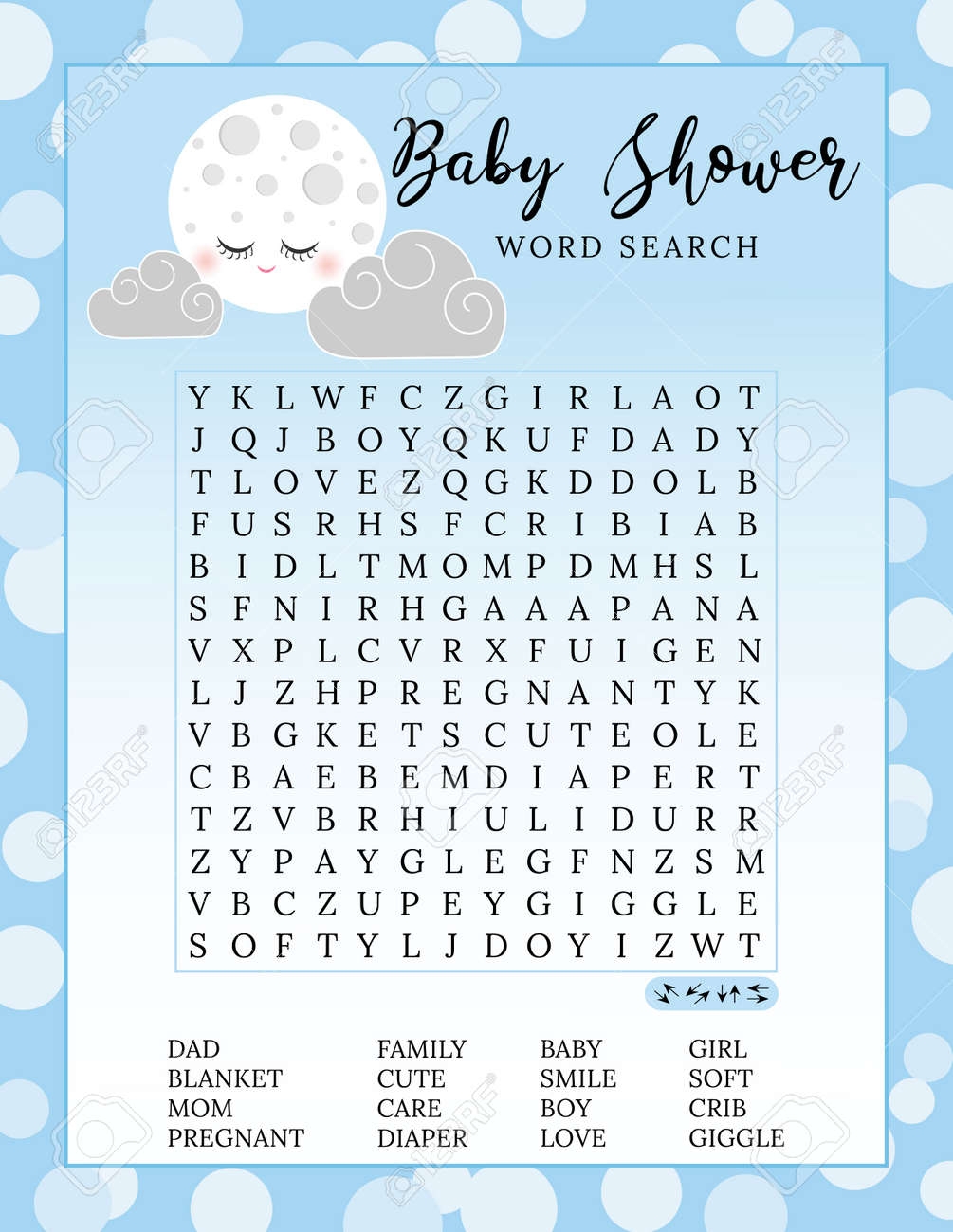 Baby Shower Crossword Printable Baby Shower Crossword Printable