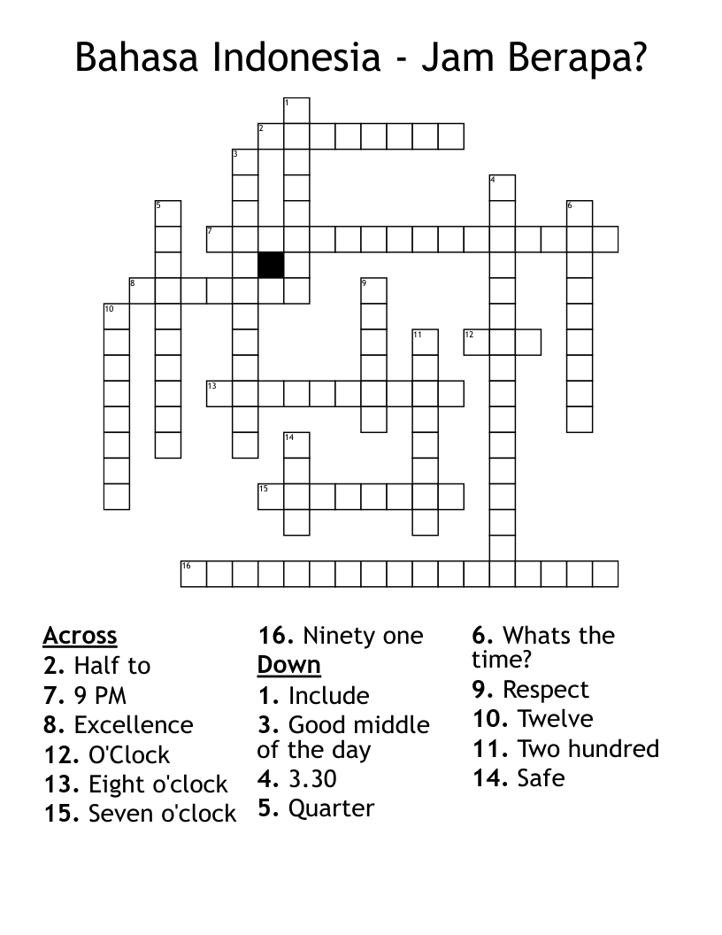 Crossword Jam Daily Puzzle