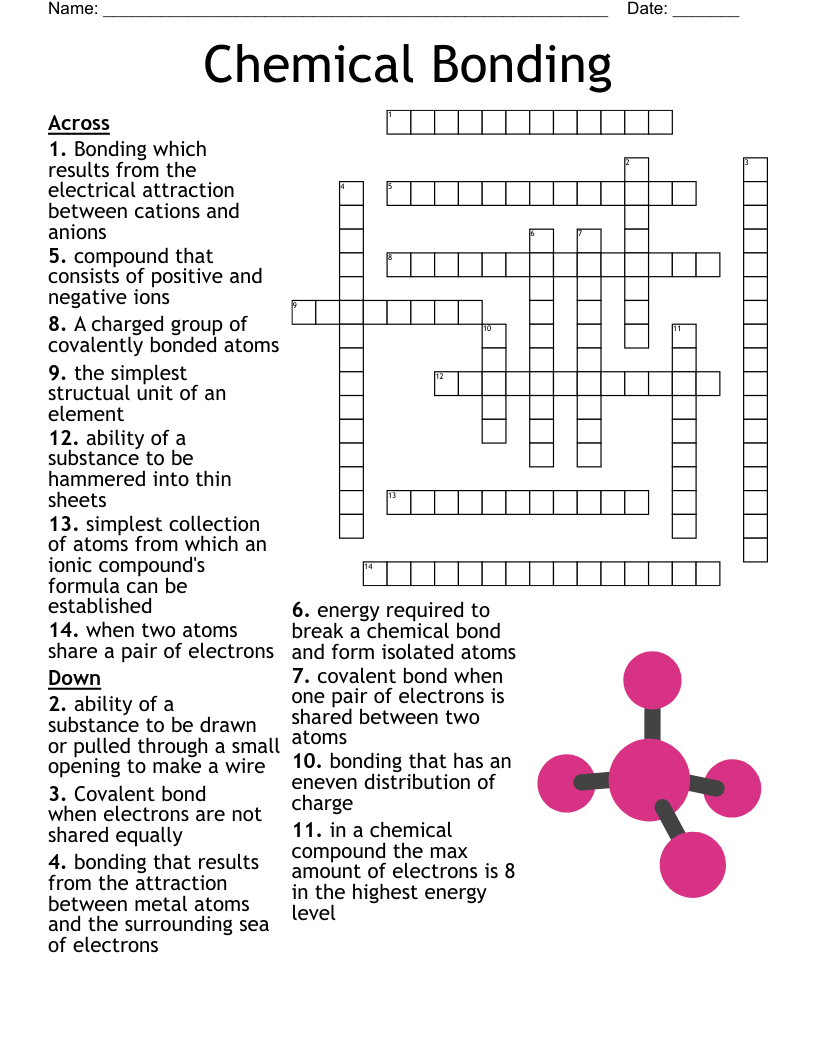 Basic Chemistry Crossword WordMint Basic Chemistry Crossword WordMint