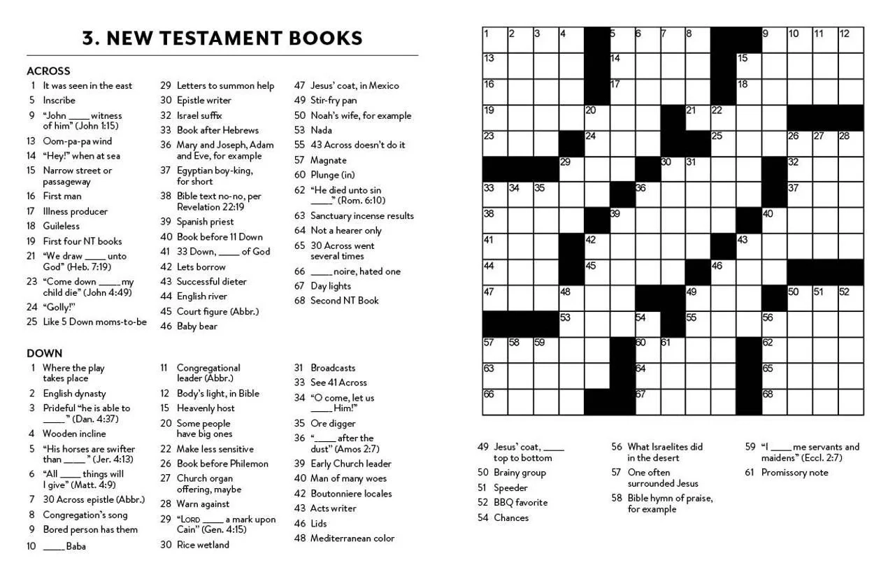 Bible Brain Puzzles Large Print Crosswords Spotted Moon Bible Brain Puzzles Large Print Crosswords Spotted Moon