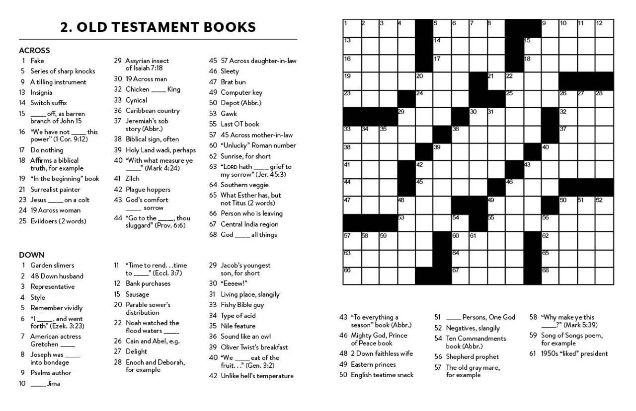 Bible Brain Puzzles Large Print Crosswords Spotted Moon Bible Brain Puzzles Large Print Crosswords Spotted Moon
