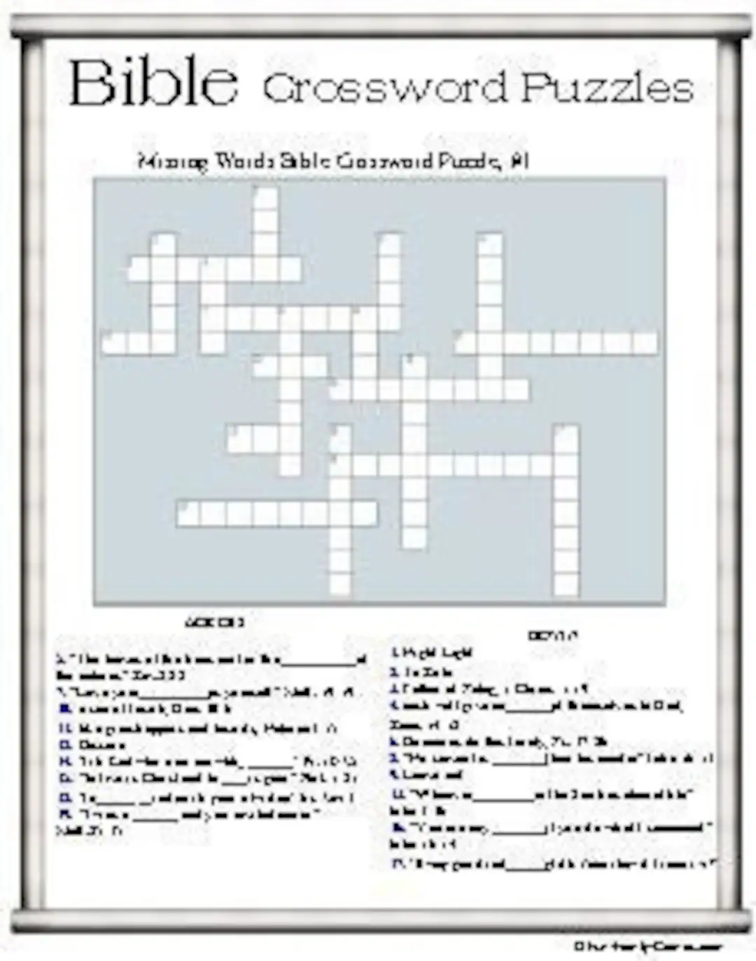 Bible Crossword Puzzles Clues Include Bible Verse Locations Etsy Bible Crossword Puzzles Clues Include Bible Verse Locations Etsy