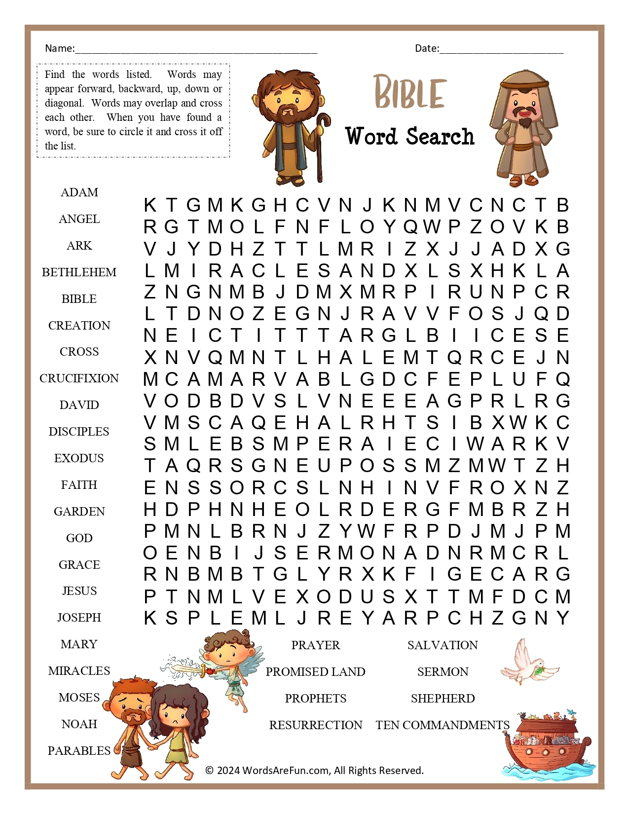Free Christian Crossword Puzzles Printable Free Christian Crossword Puzzles Printable
