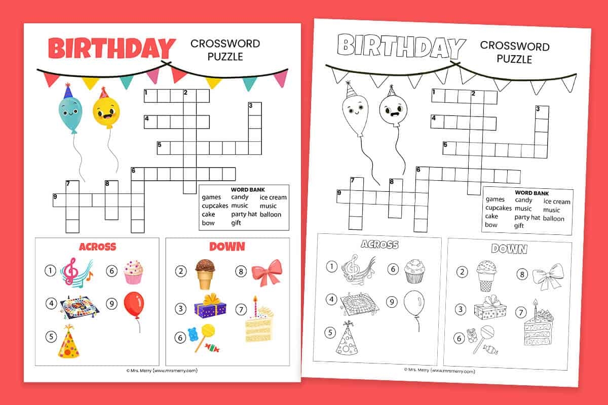Printable Humorous Birthday Crossword Puzzles Printable Humorous Birthday Crossword Puzzles