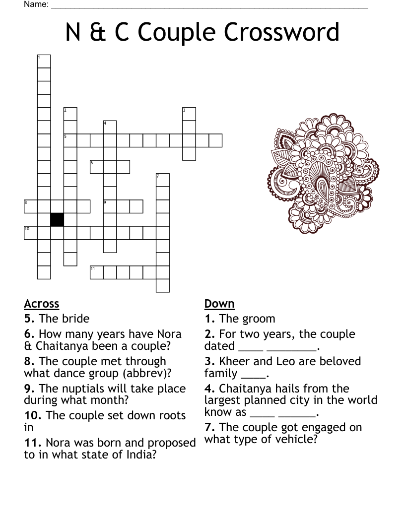 Bridal Shower Crossword WordMint Bridal Shower Crossword WordMint
