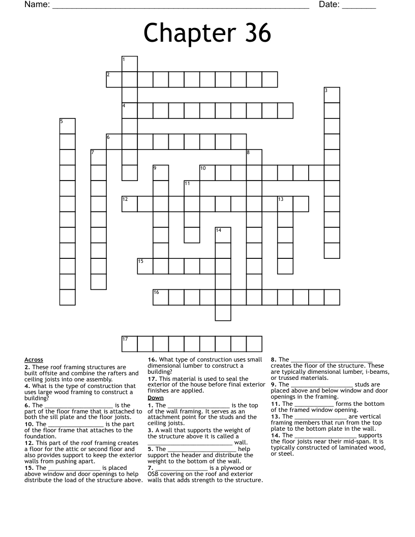 Chapter 36 Crossword WordMint Chapter 36 Crossword WordMint