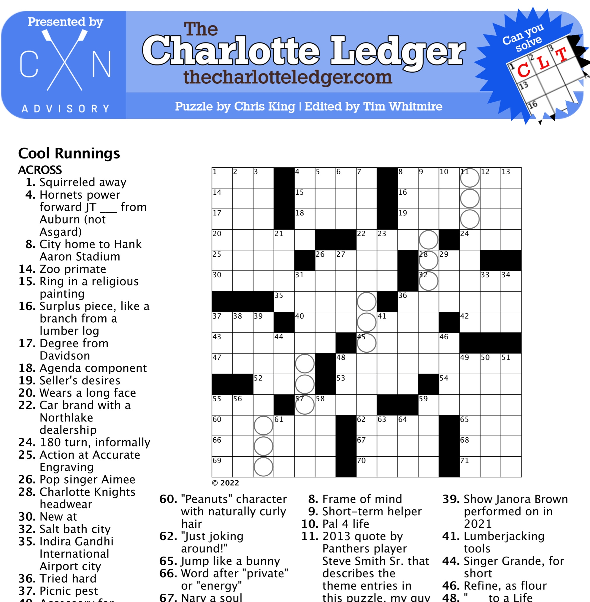 Crossword Printable Free Easy