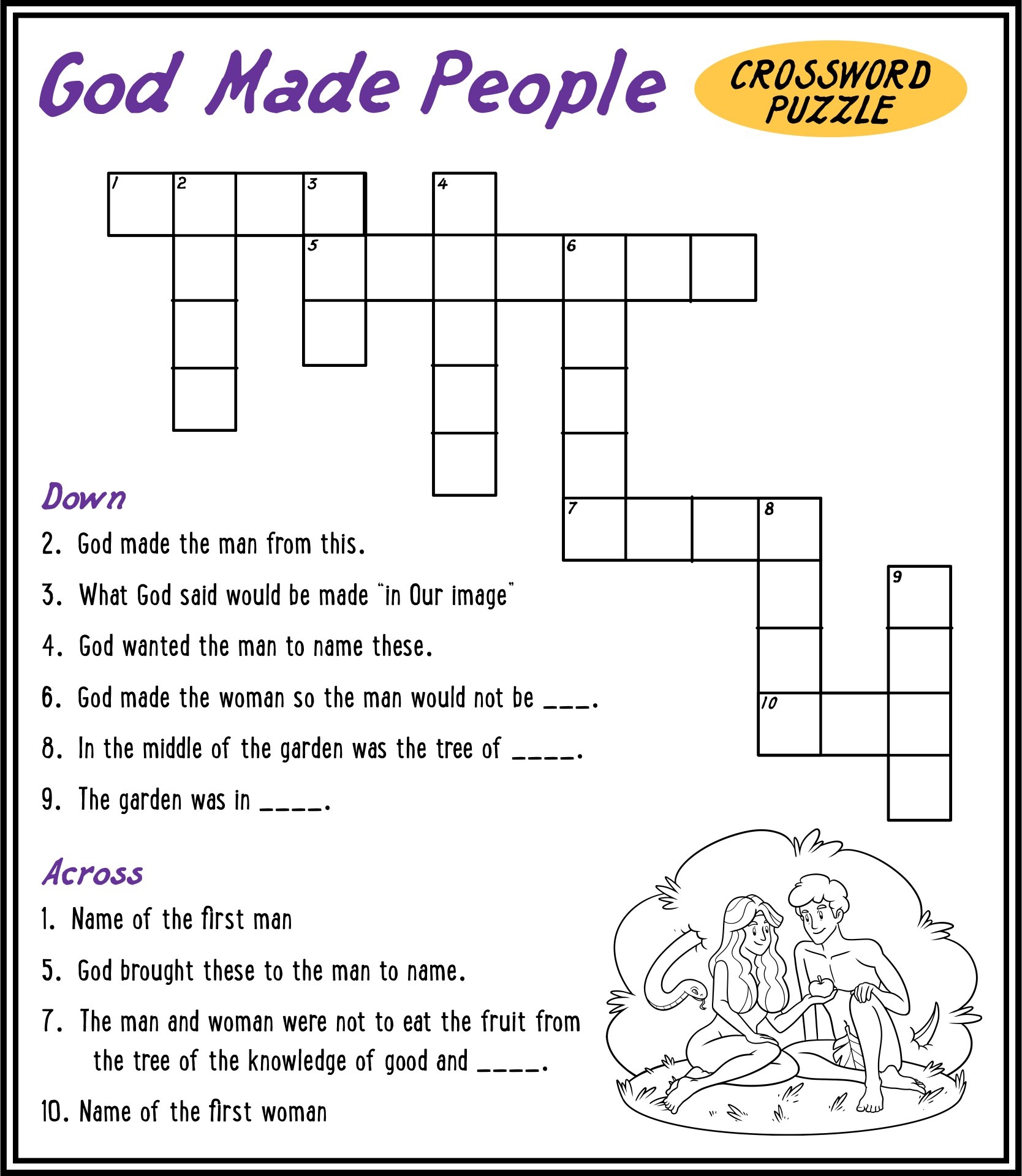 Printable Christian Crosswords Printable Christian Crosswords