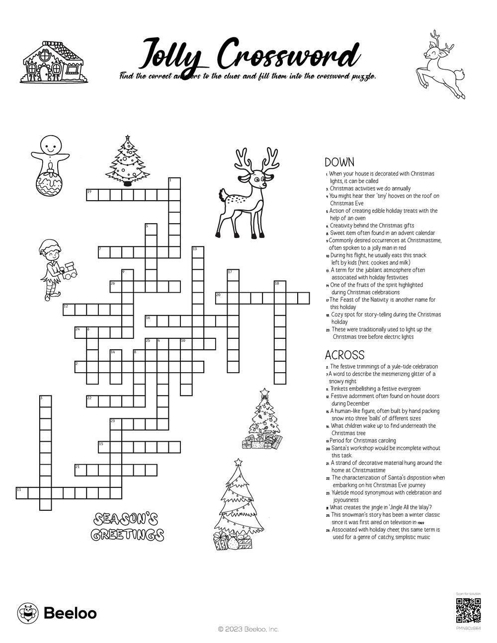 Christmas Crosswords Printable Free Christmas Crosswords Printable Free