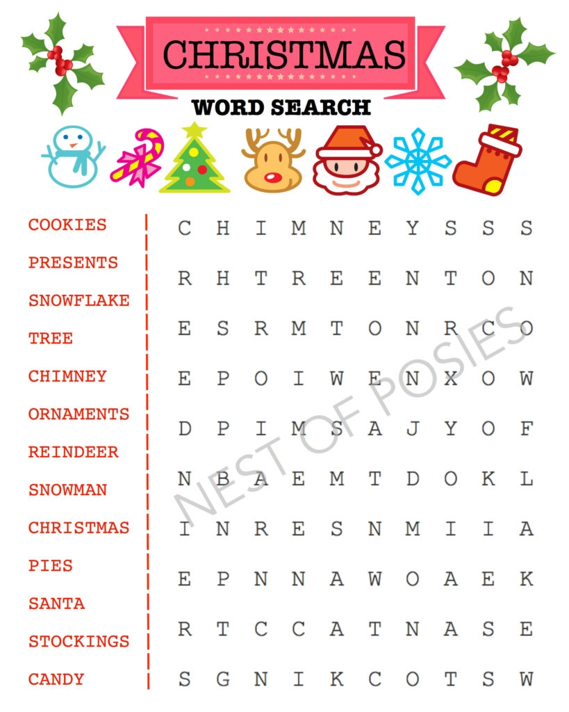 Printable Christmas Crossword Puzzles