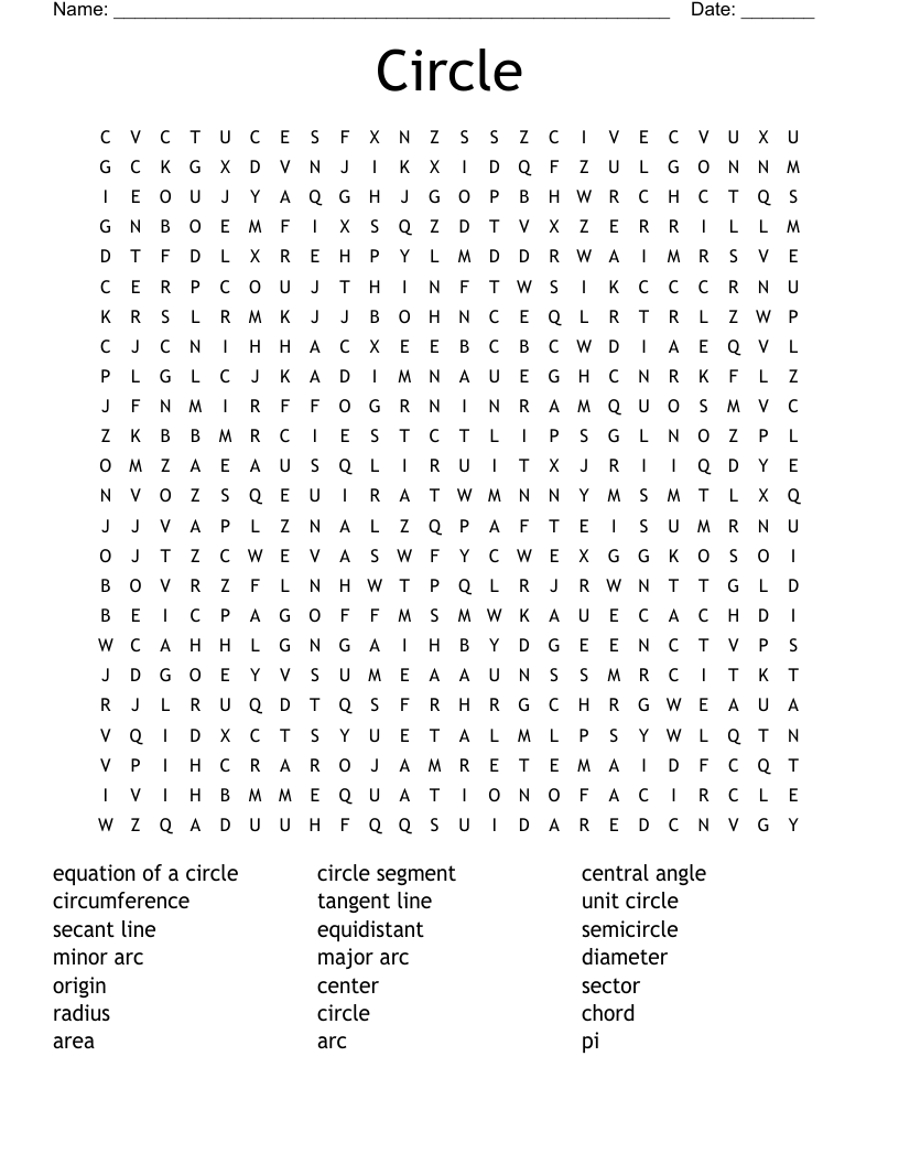Circle Word Search WordMint Circle Word Search WordMint
