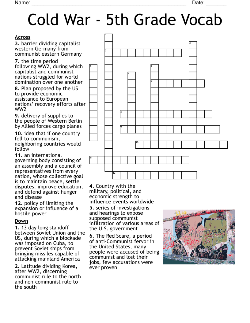 Cold War News Crossword Printable Cold War News Crossword Printable