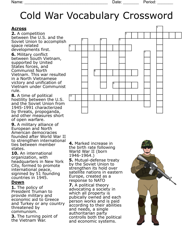 Cold War Vocabulary Crossword WordMint Cold War Vocabulary Crossword WordMint