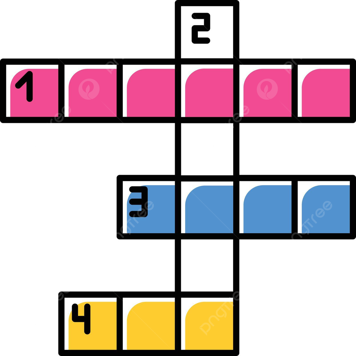 Colorful Crossword Puzzle Challenge Vector Illustration Vector 