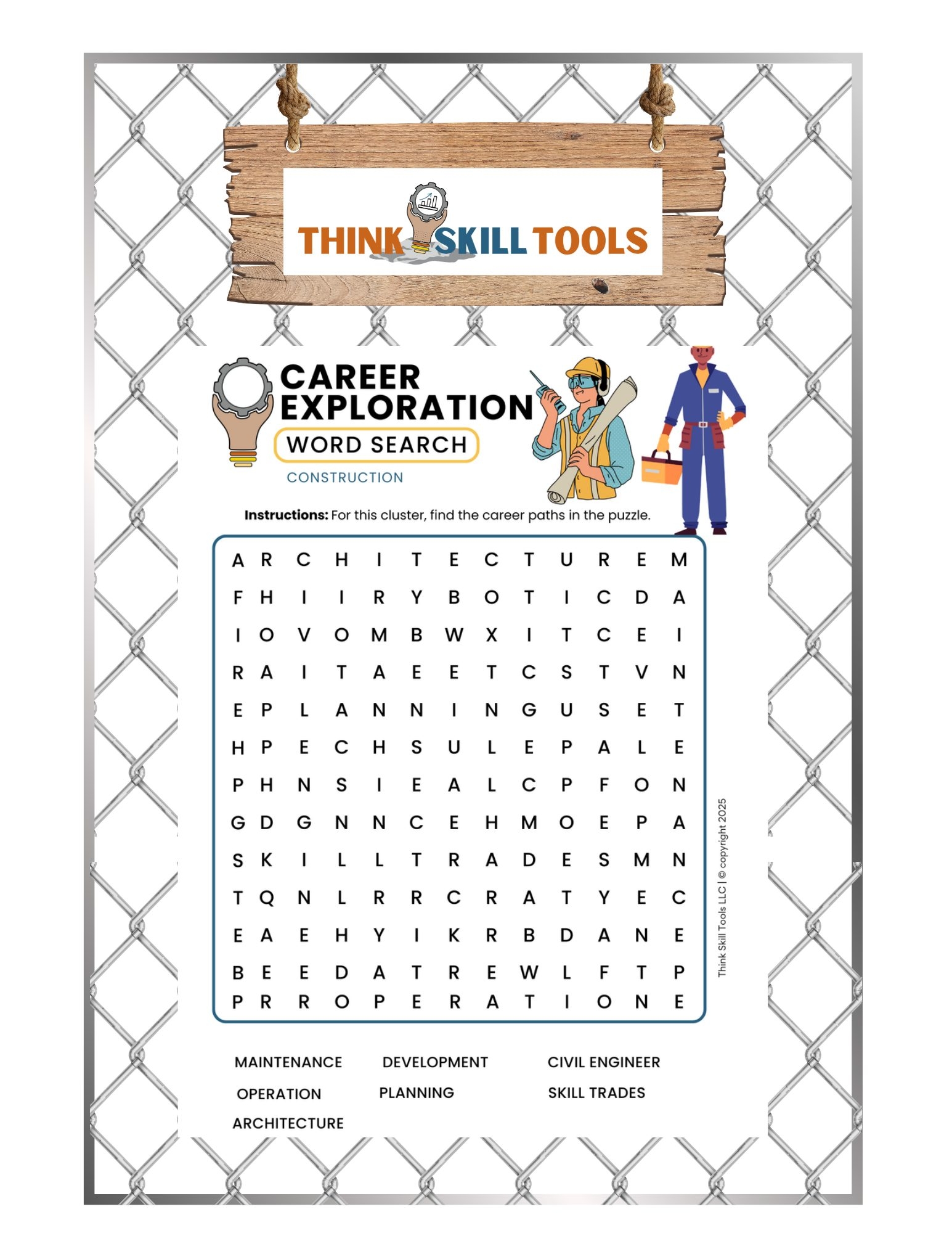 Construction Crossword Puzzle Think Skill Tools Construction Crossword Puzzle Think Skill Tools