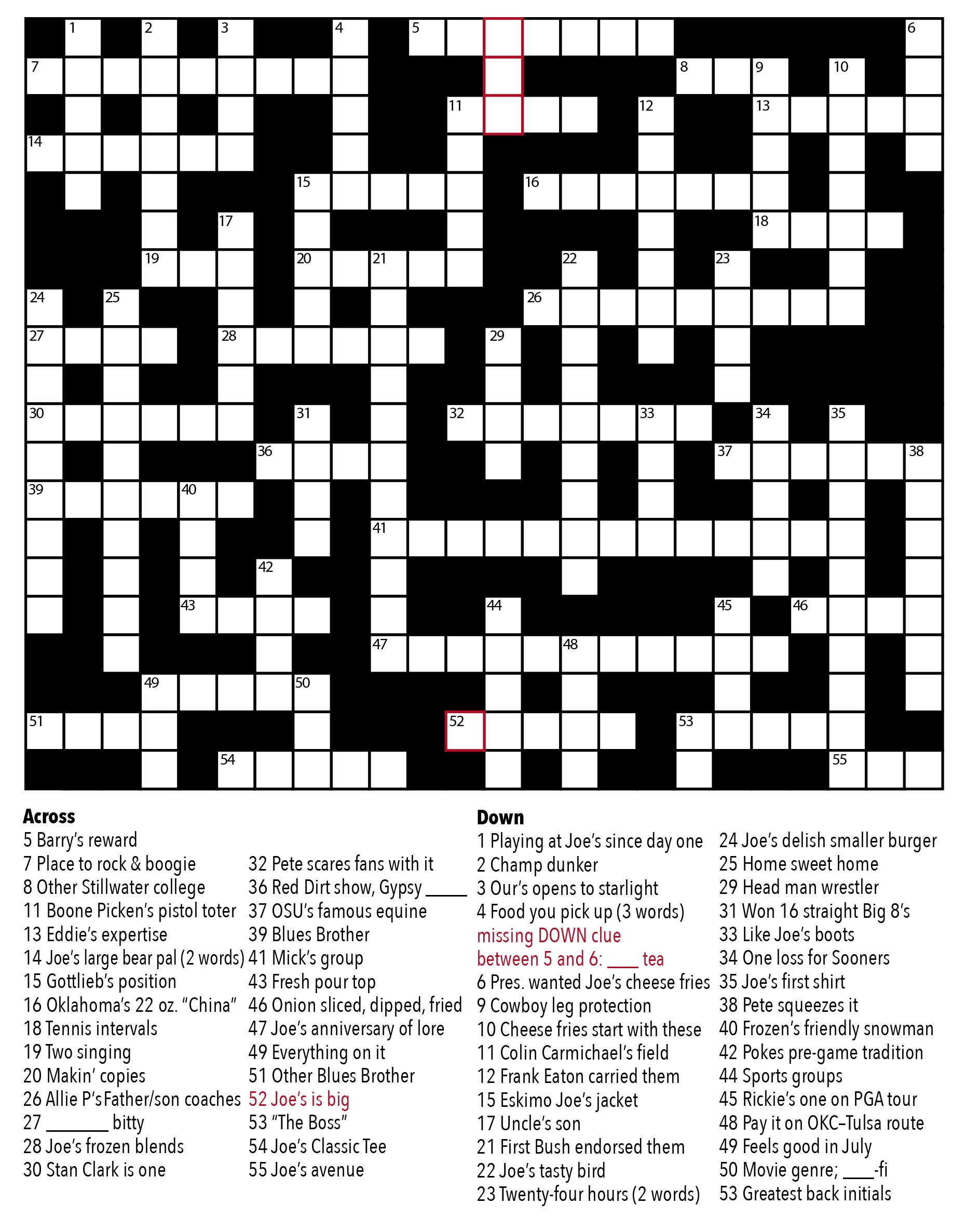 Crossword Eskimo Joe s Crossword Eskimo Joe s