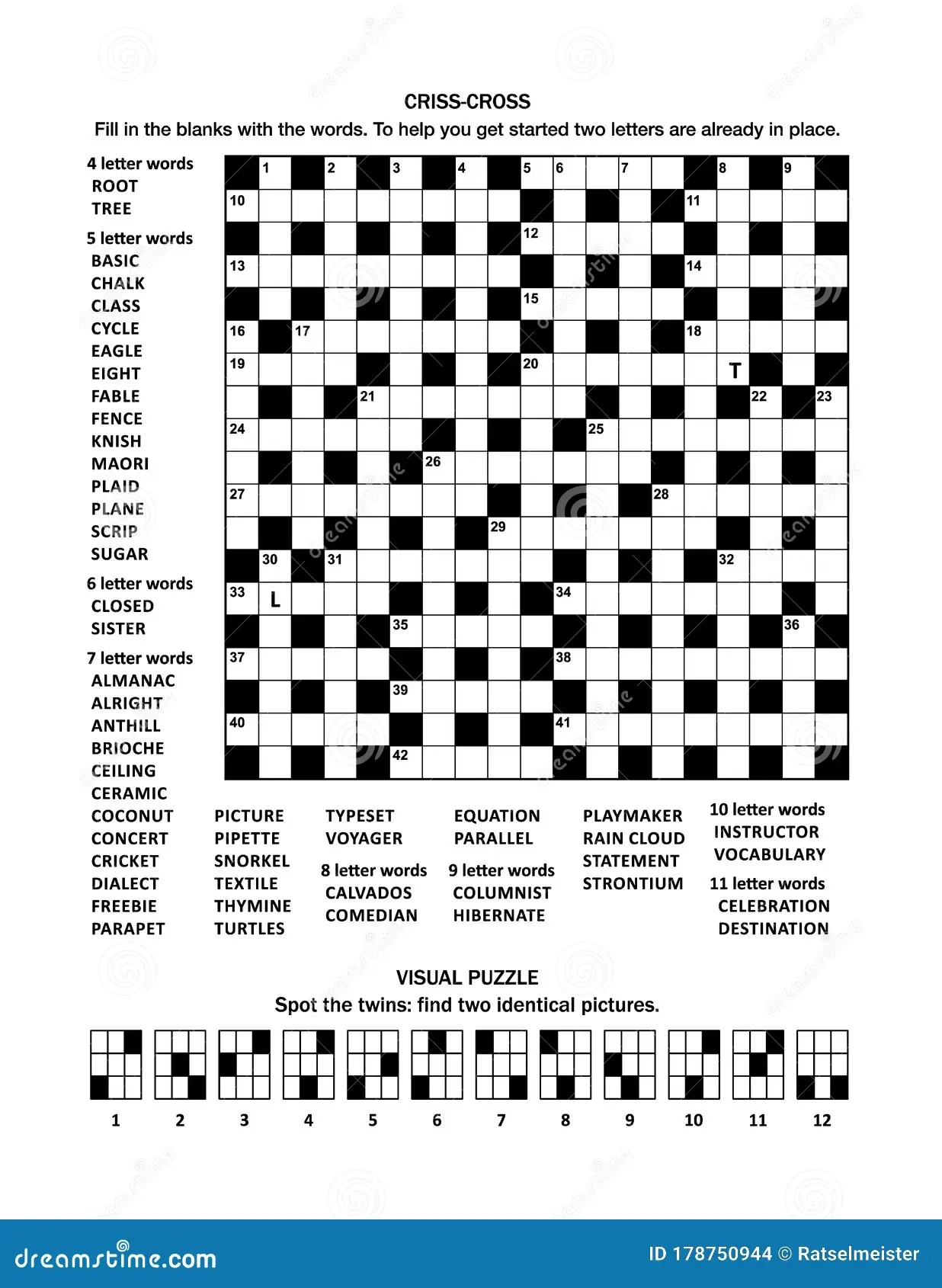 Fill In Crossword Puzzles Printable
