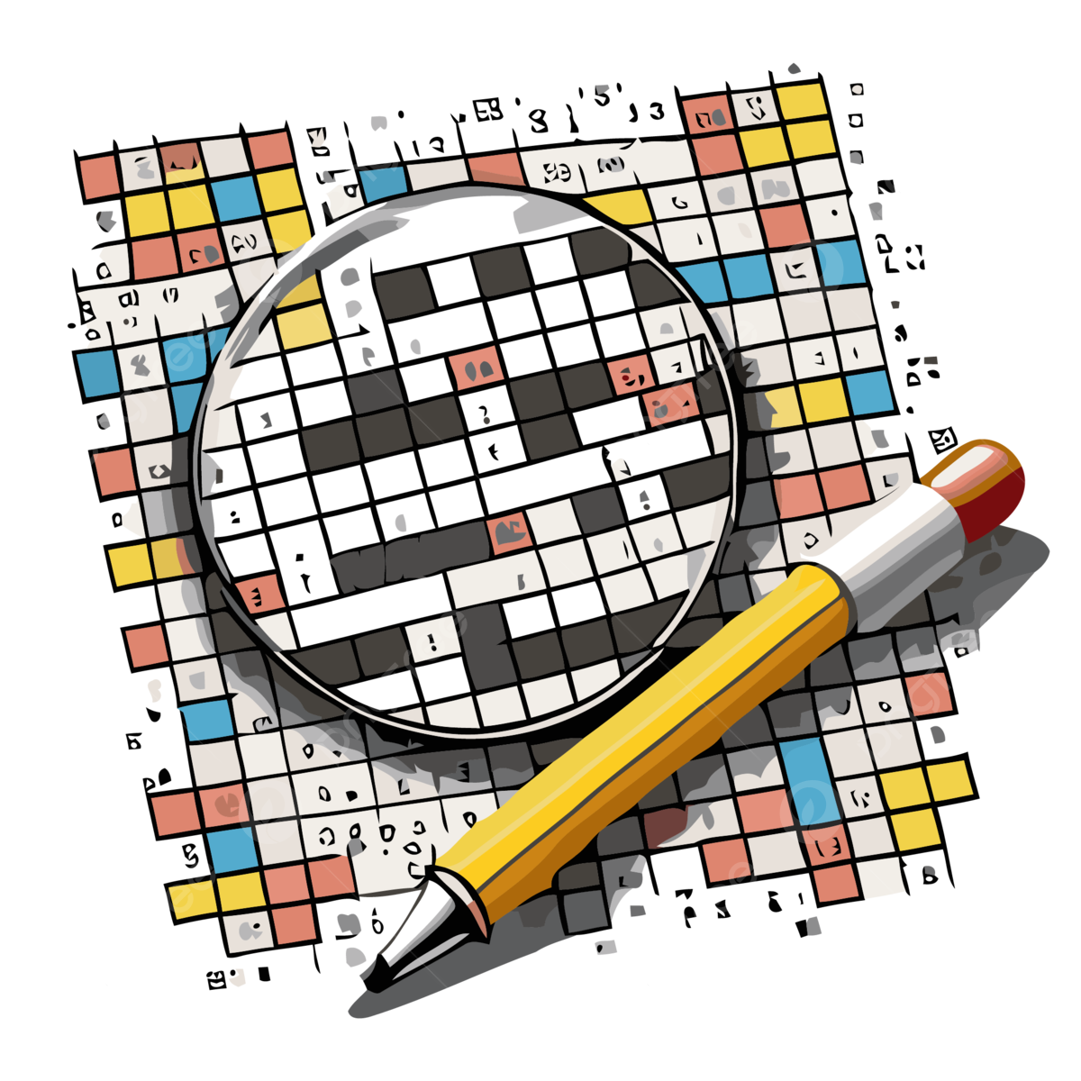 Crossword Puzzle Vector Sticker Clipart Crossword Puzzle 