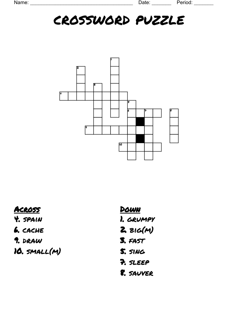 Pic Of A Crossword Puzzle Pic Of A Crossword Puzzle