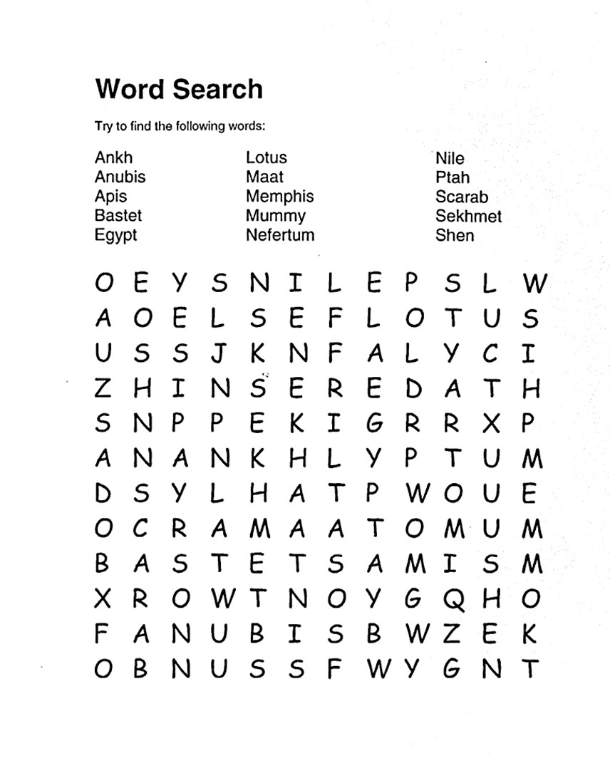 Word Crossword Puzzle