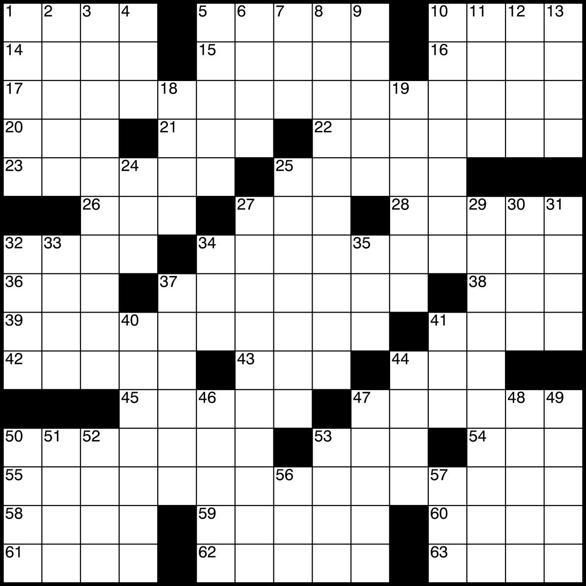 Black And White Crossword Puzzles Black And White Crossword Puzzles