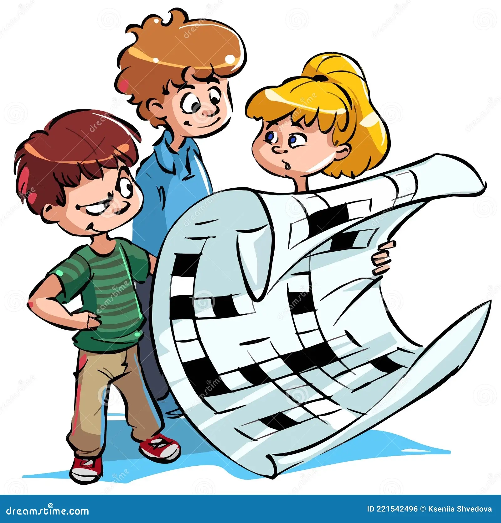 Crossword Puzzle Cartoon