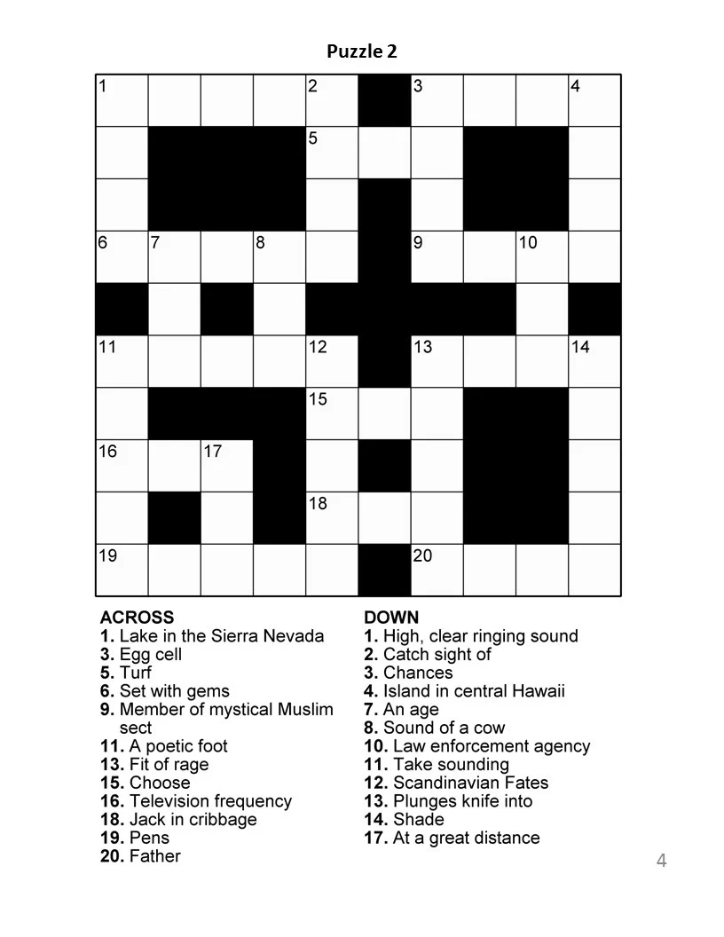 Digital Download 100 Printable Crossword Puzzles For Adults Fun Activities Book For Seniors Large Print Easy To Read Games With Solutions Etsy Canada Digital Download 100 Printable Crossword Puzzles For Adults Fun Activities Book For Seniors Large Print Easy To Read Games With Solutions Etsy Canada