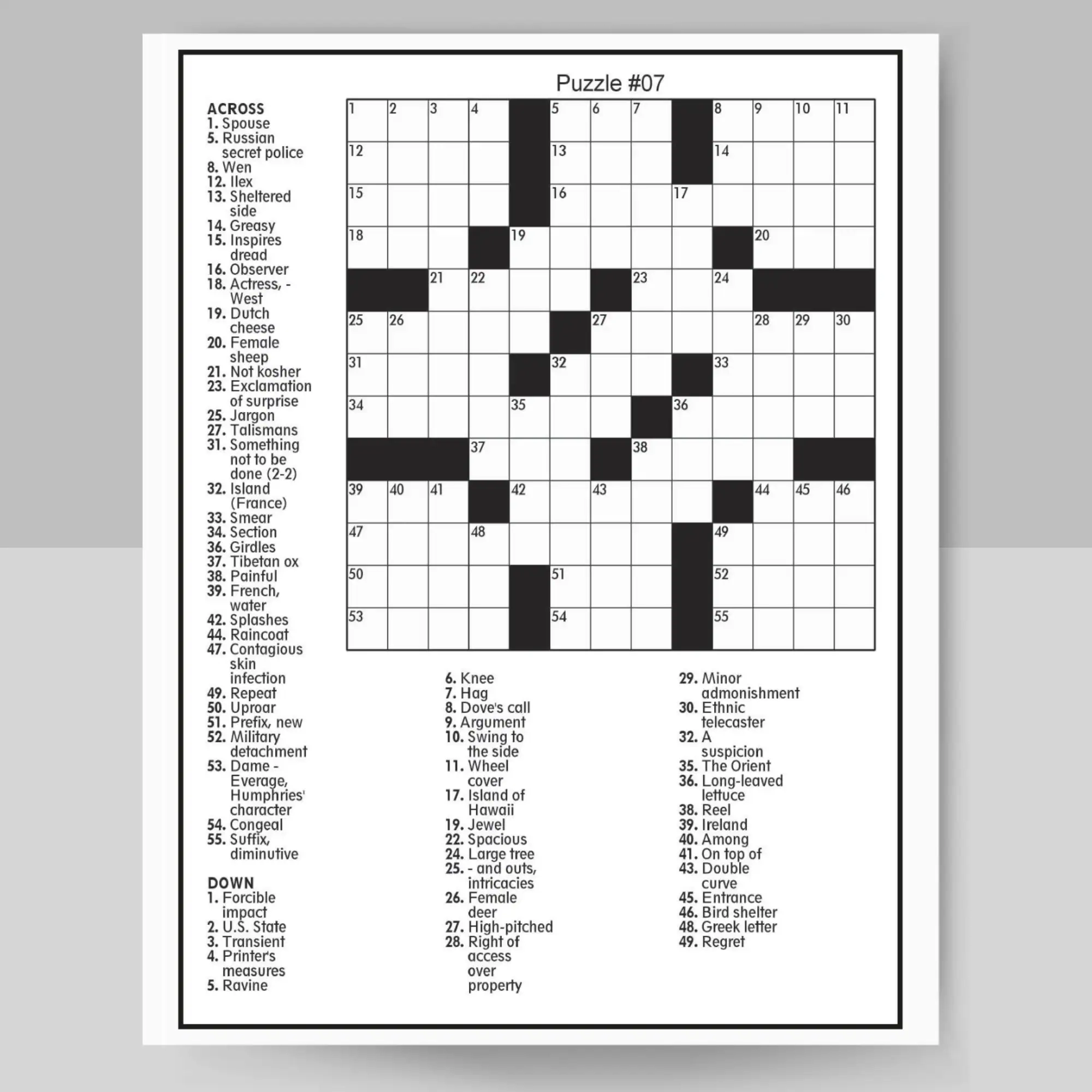 Digital Download 100 Printable Crossword Puzzles For Adults Fun Activities Book For Seniors With Solutions 8 5x11 Inches Crossword Pdf Etsy Canada Digital Download 100 Printable Crossword Puzzles For Adults Fun Activities Book For Seniors With Solutions 8 5x11 Inches Crossword Pdf Etsy Canada
