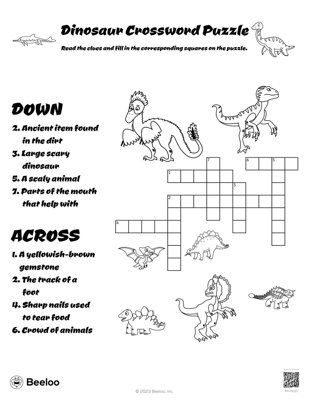 Crossword Puzzle Printable For Kids Crossword Puzzle Printable For Kids