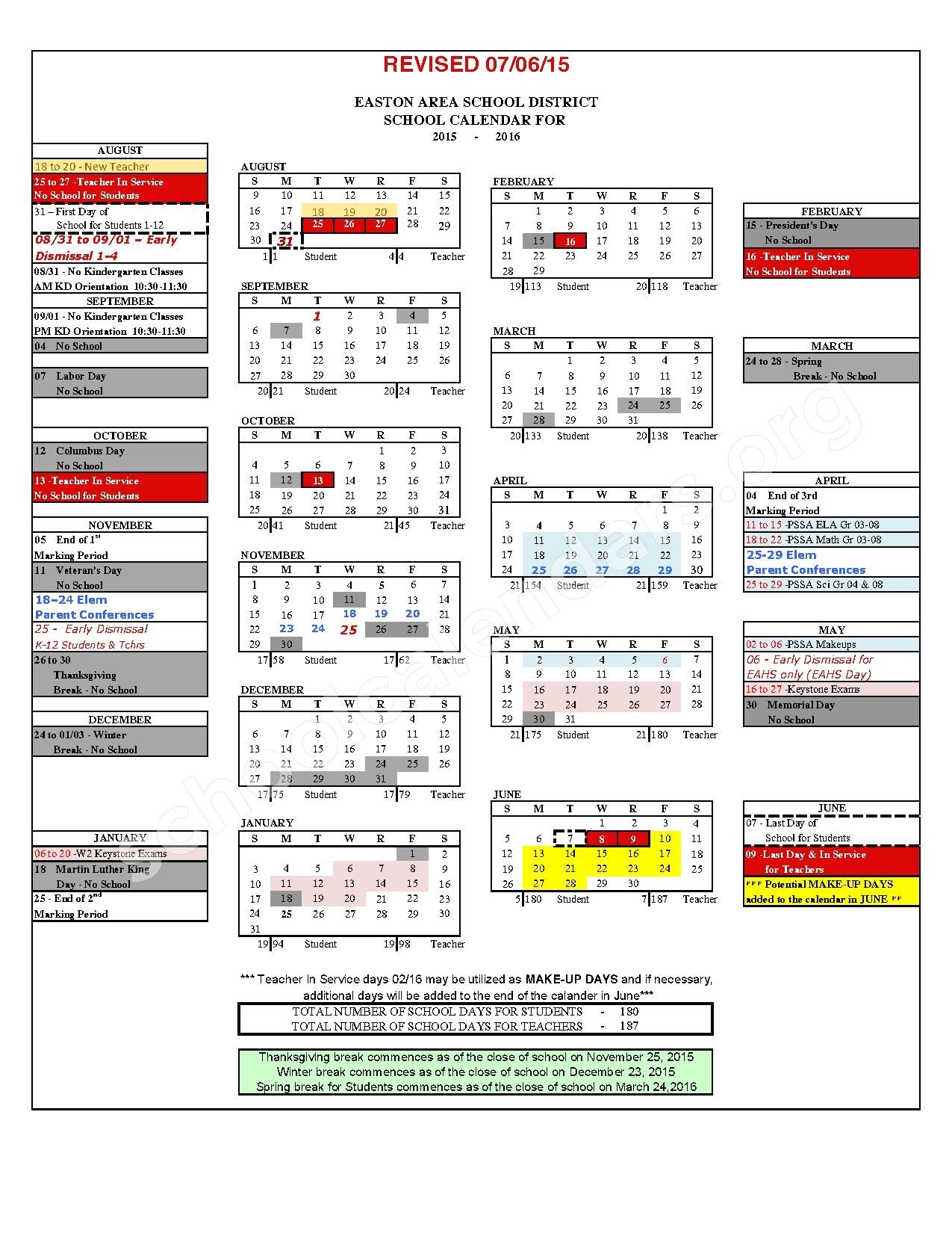 District 145 Calendar District 145 Calendar