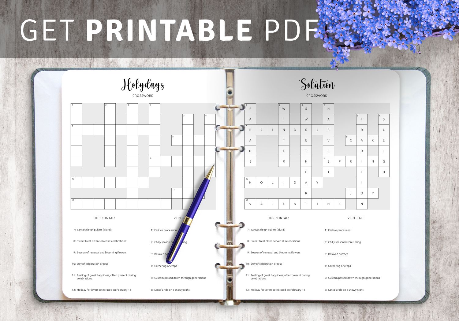 Download Printable Holidays Crossword Puzzle PDF Explore Festive Traditions Download Printable Holidays Crossword Puzzle PDF Explore Festive Traditions