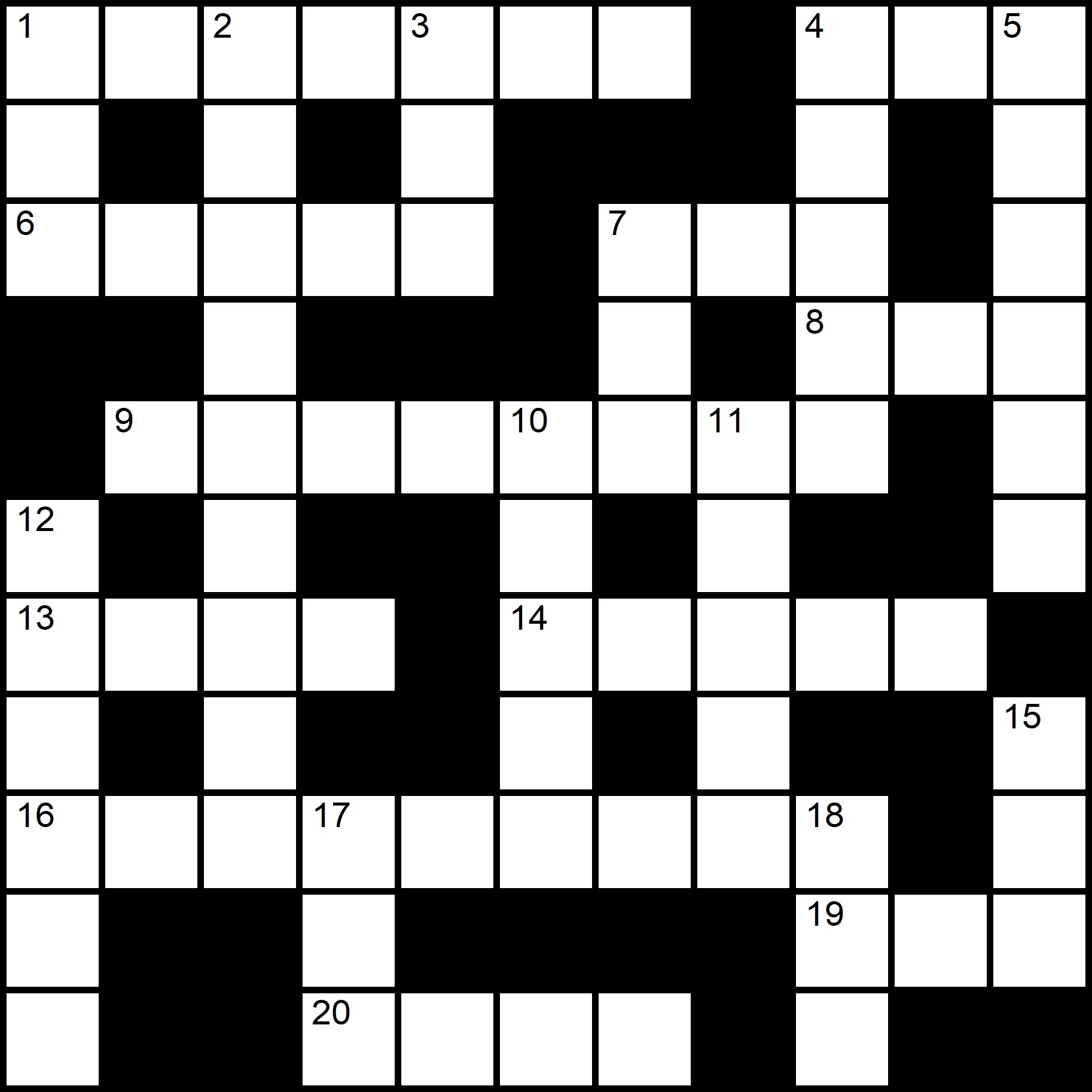 Printable Number Crossword Puzzles