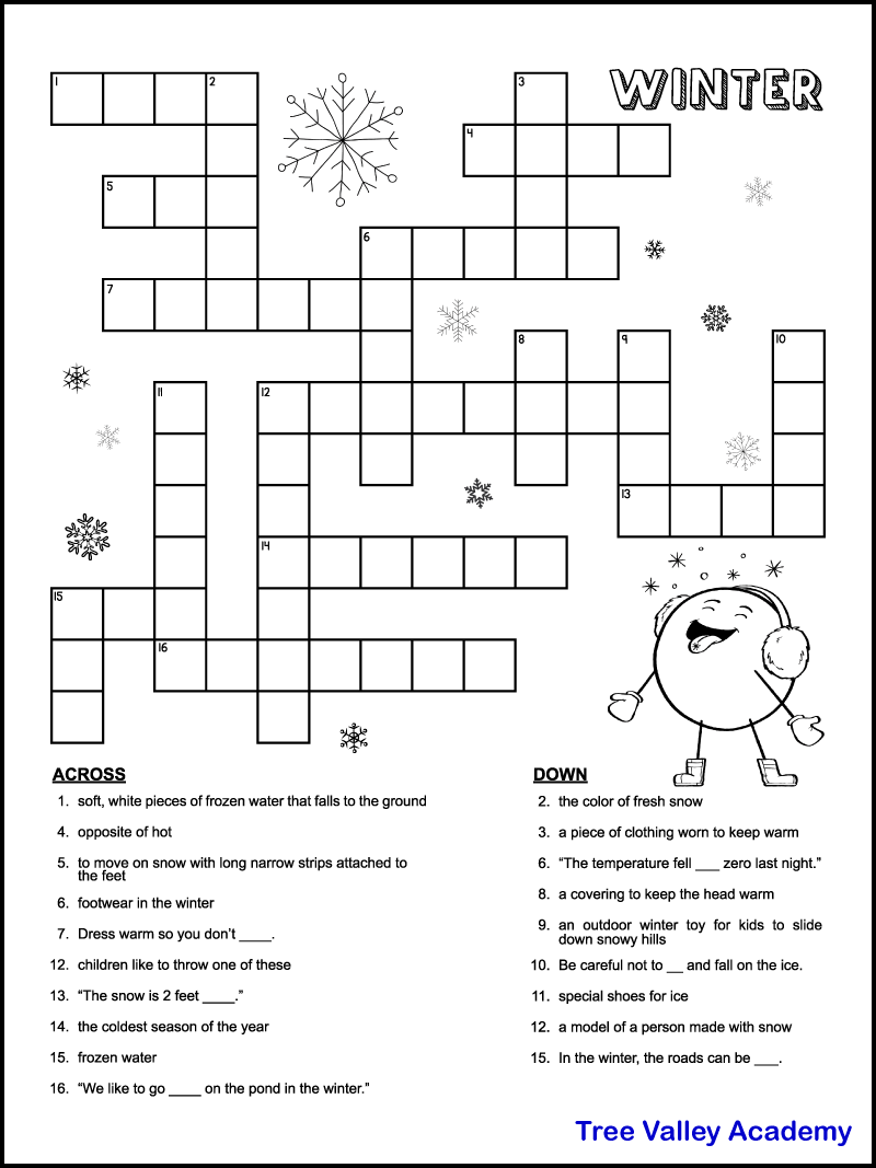 Easy Crossword Puzzles Printable