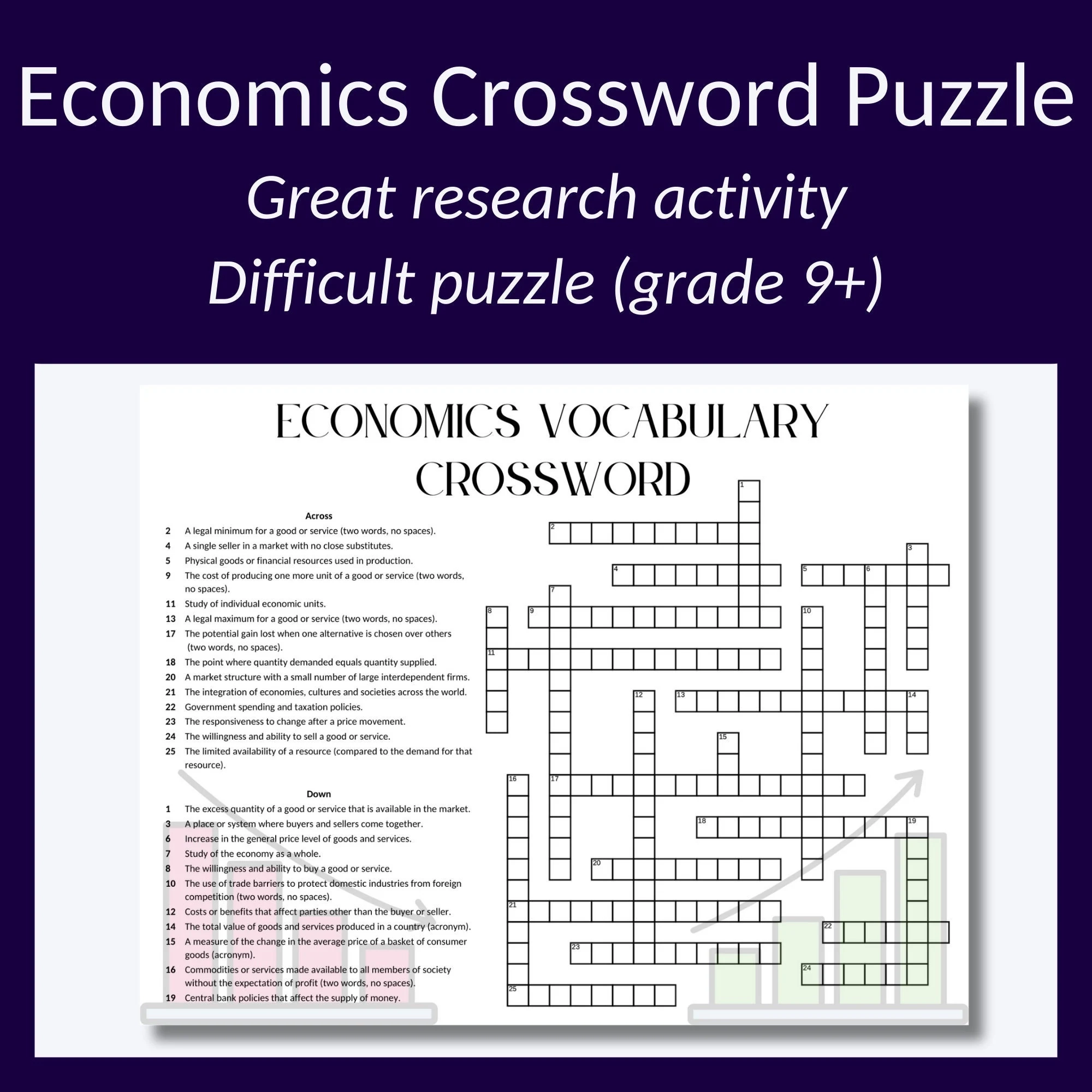 Economics Vocabulary Crossword Puzzle microeconomics And Macroeconomics To Reinforce Learning Or Build Vocab Best For Adults Or Teenagers Etsy Economics Vocabulary Crossword Puzzle microeconomics And Macroeconomics To Reinforce Learning Or Build Vocab Best For Adults Or Teenagers Etsy