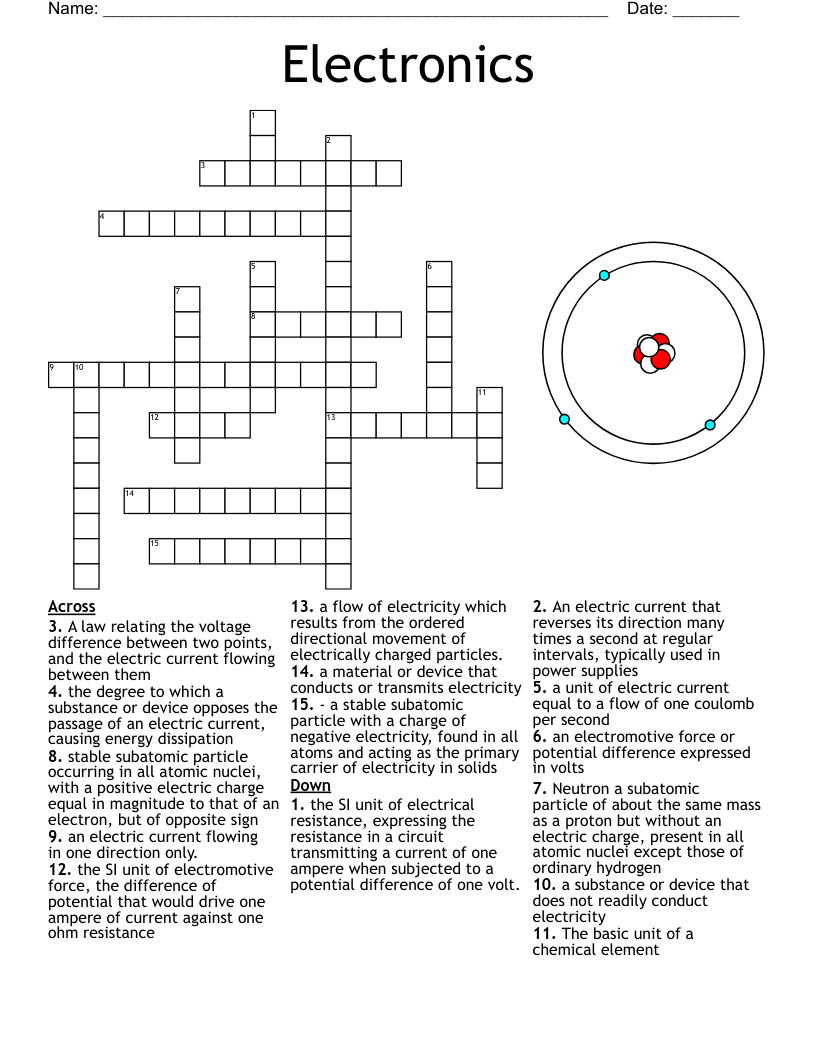 Electronics Crossword WordMint Electronics Crossword WordMint