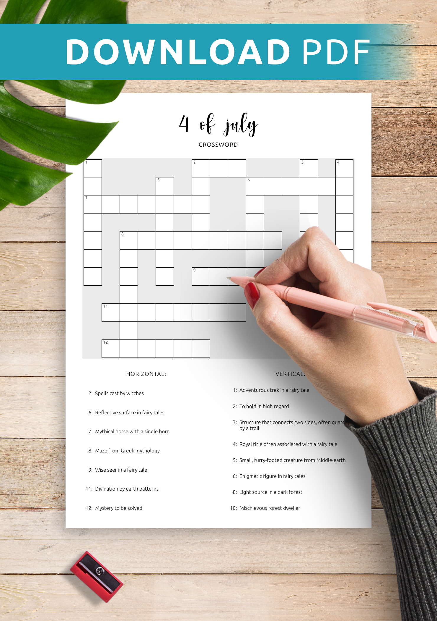 Free Daily Printable Crossword Puzzles Themed
