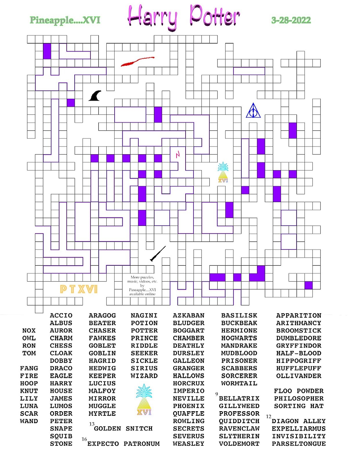 Harry Potter Crossword Puzzles Printable Harry Potter Crossword Puzzles Printable