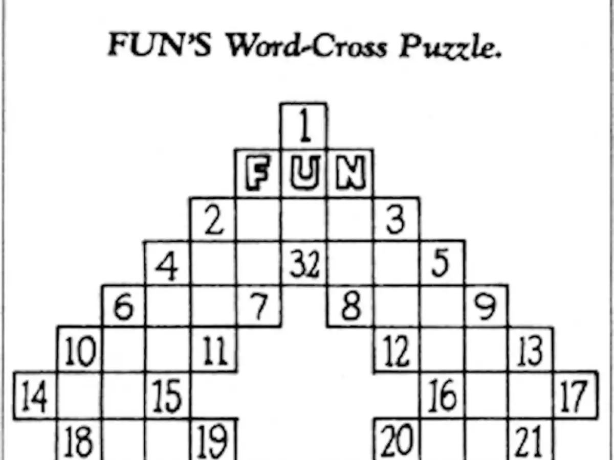 First Crossword Puzzle That Ran 100 Years Ago Business Insider