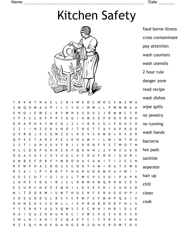 Food Hygiene Word Search WordMint