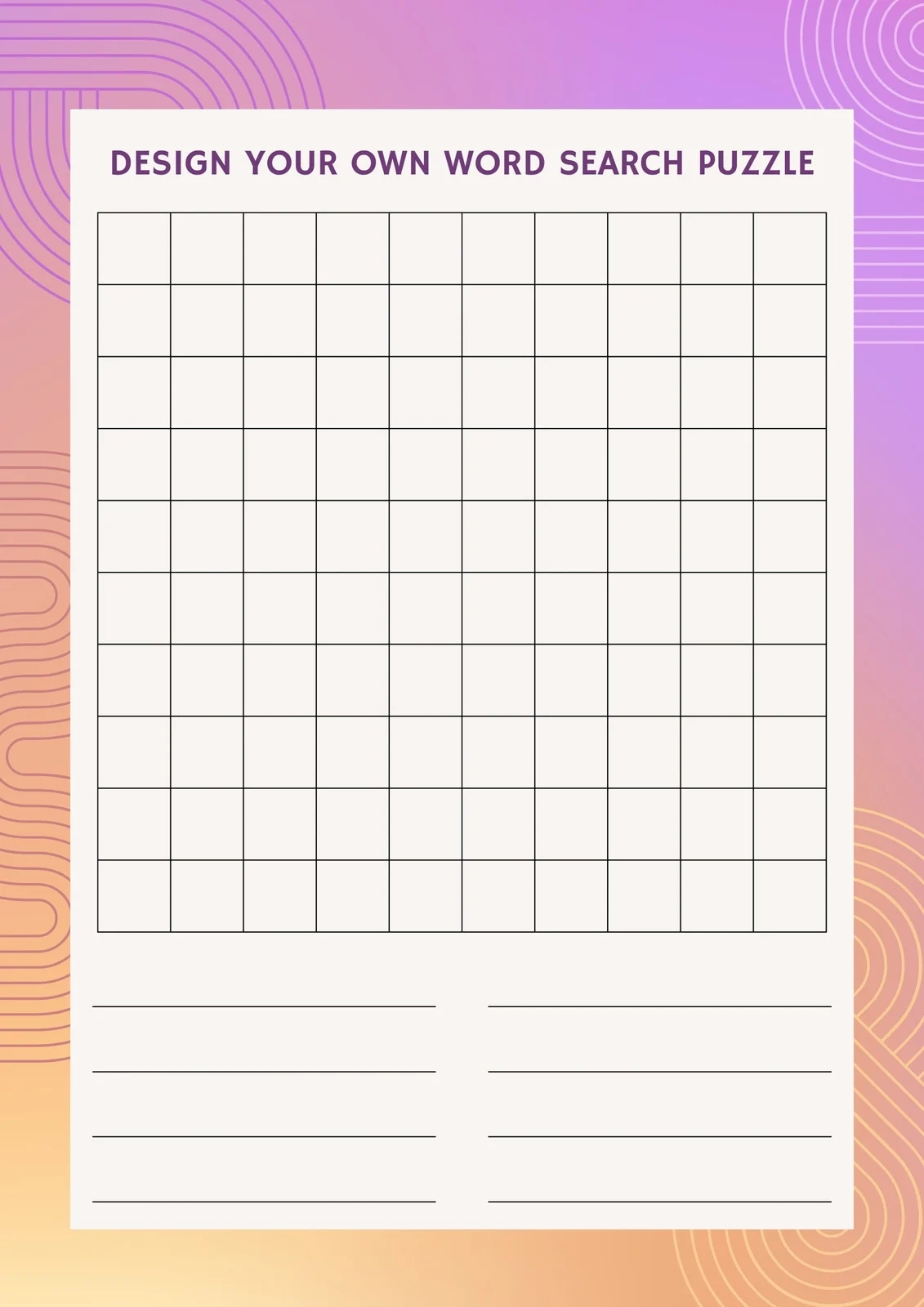 Free And Customizable Crossword Puzzle Templates Canva Free And Customizable Crossword Puzzle Templates Canva