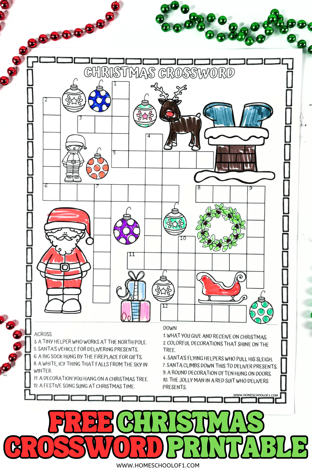 Free Christmas Crossword Printable Free Christmas Crossword Printable
